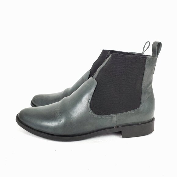 De Wulf Brazil Stone Cinza Genuine Leather Pointed Toe Chelsea Boots Gray Size 9 - Picture 1 of 13
